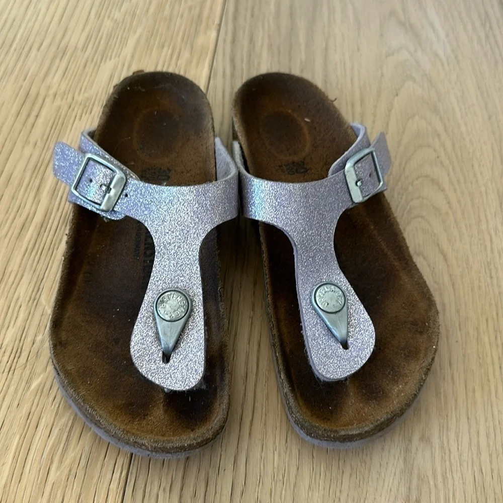 BIRKENSTOCK Gizeh Kids sandal Birko-Flor girls lavender shimmer size 30 c12